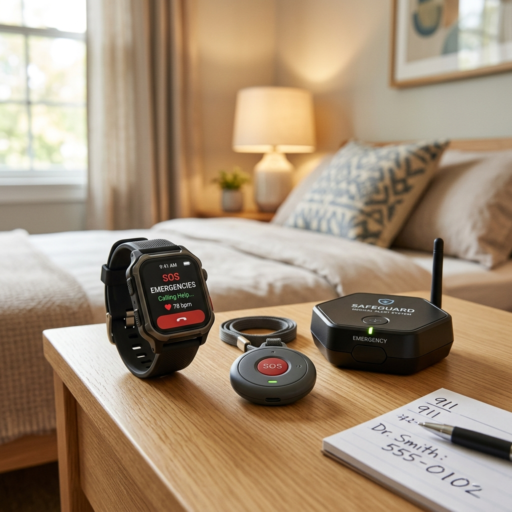 Wireless Medical Alert System with GPS, SOS & Caregiver Notifications


