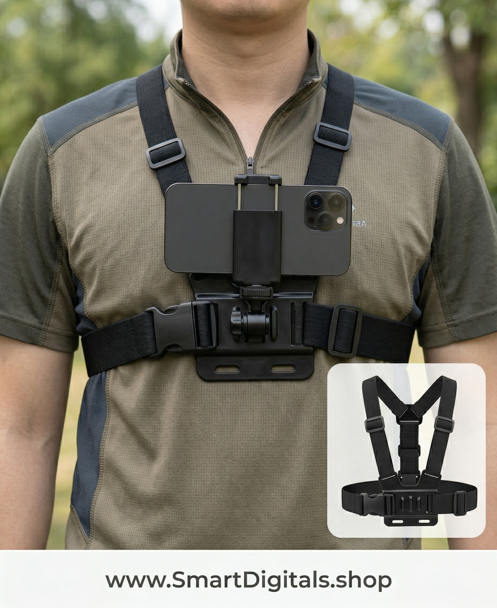 Smartphone Chest Mount Harness - www.SmartDigitals.shop