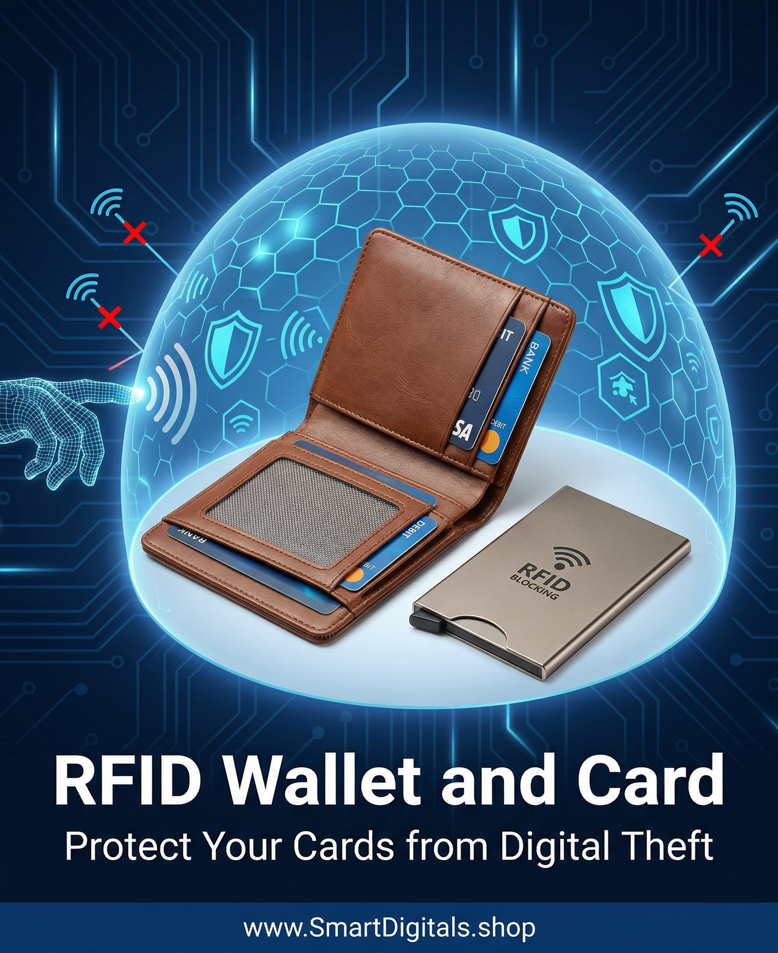 RFID-Blocking Wallets and card - www.SmartDigitals.shop