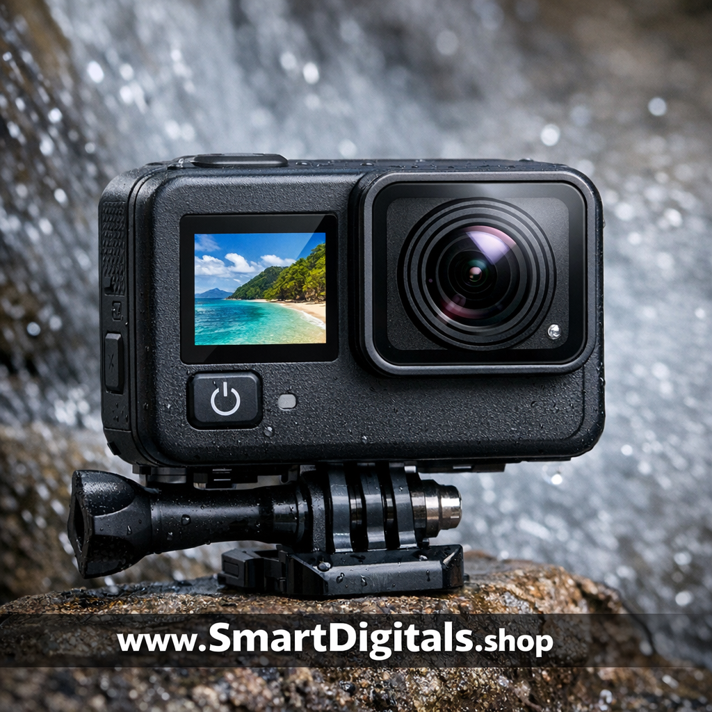 Travel Camera - Action Camera, include the website www.SmartDigitals.shop
